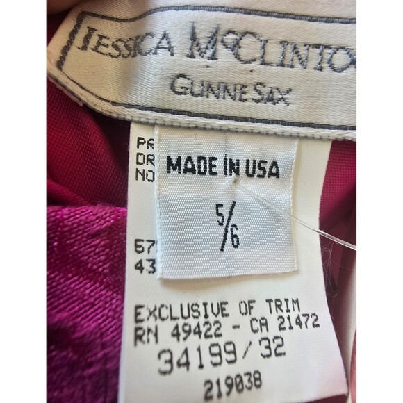 Jessica McClintock/ Gunne Sax pink vintage prom dress womens size 5/6 - Picture 8 of 9
